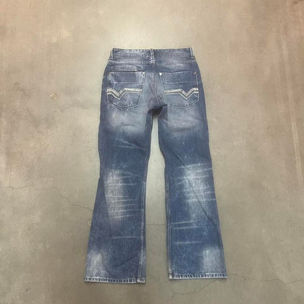 Y2K INC low rise bootcut rio jeans 5 pocket mens blue wide leg flare 32